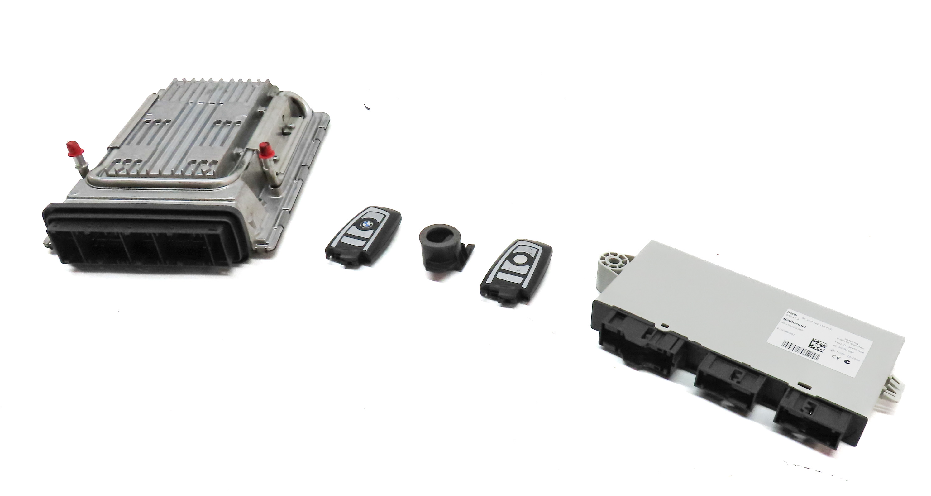 09-13 BMW 550i 650i 750i B7 (F01 F06 F10) 4.4L TURBO ENGINE CAS 4 MODULE KEY SET — exact item pictured